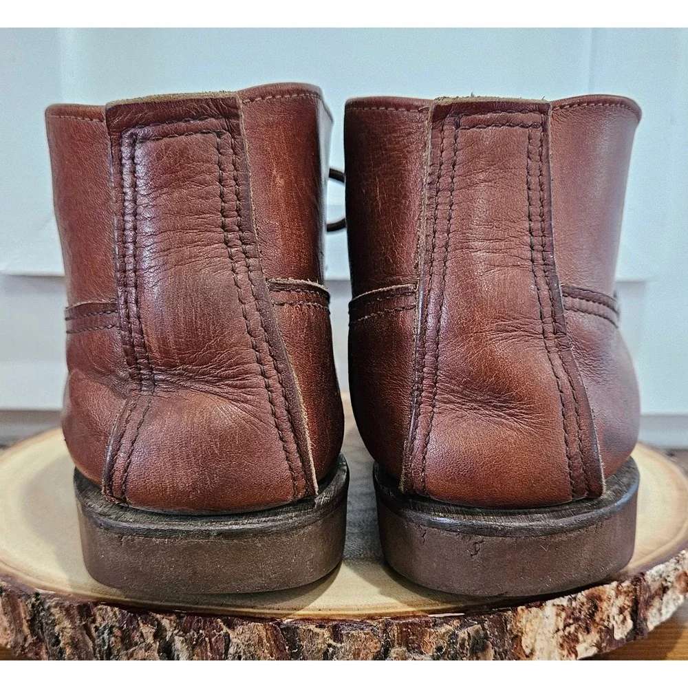 VTG Russell Moccasin Co 11 1/2 Brown Leather Chukka Boots Moc Toe Made in USA